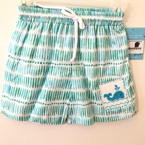 Anavini toddler smocked swim trunks.